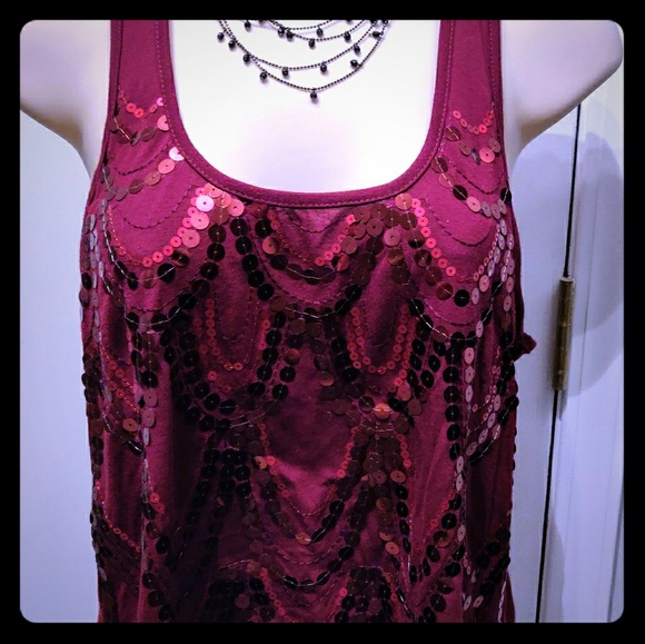 Sexy sequin racer back tank top - Picture 1 of 4